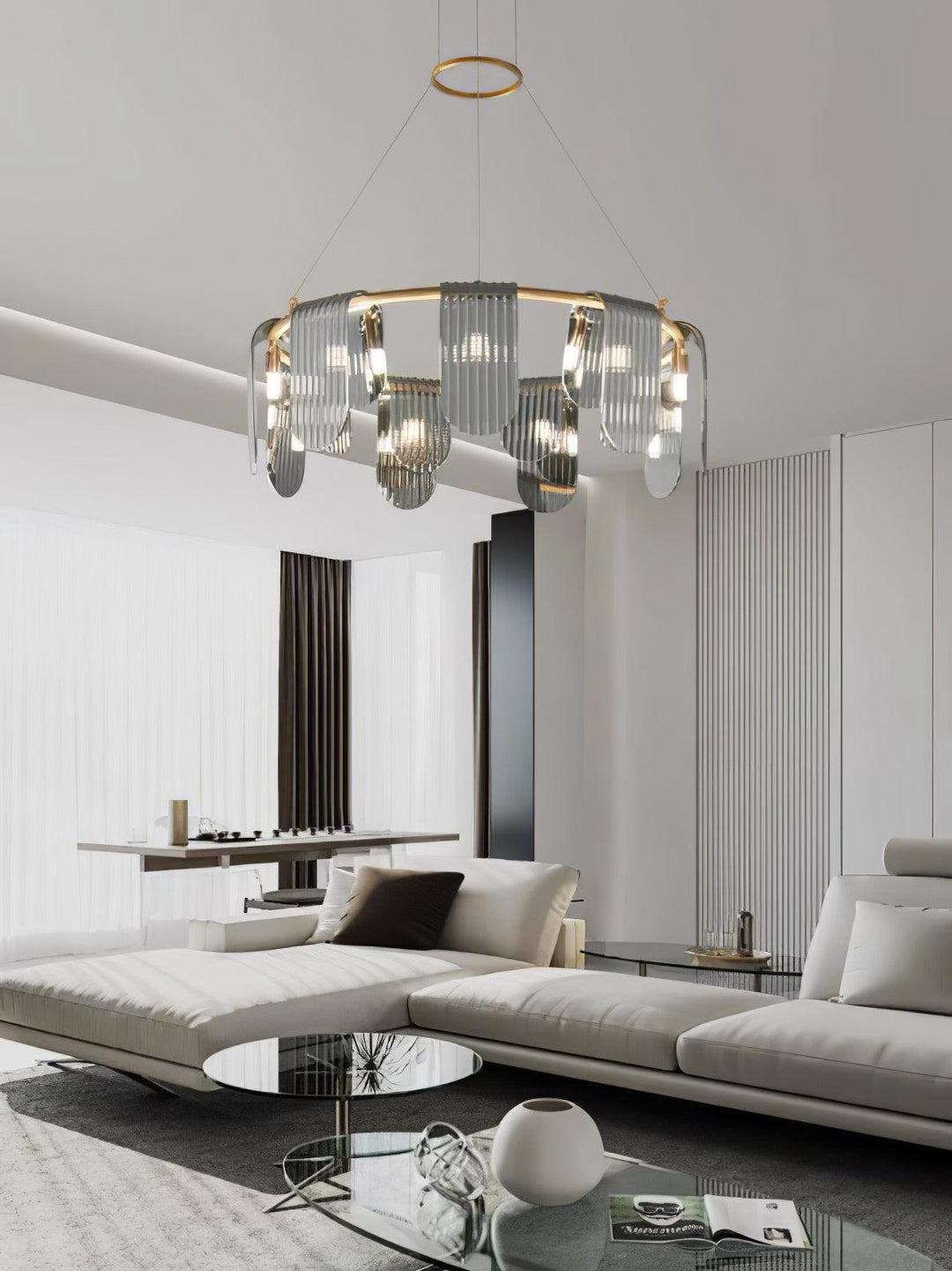 Folioles Brass Chandelier - Vakkerlight