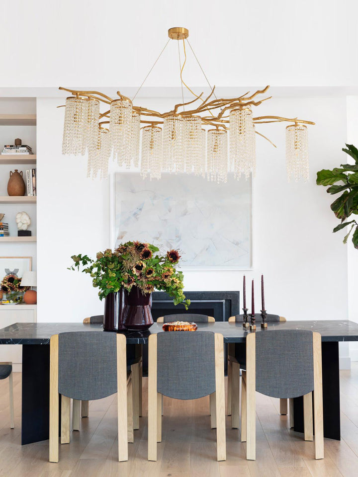 Forest Dawn Brass Chandelier