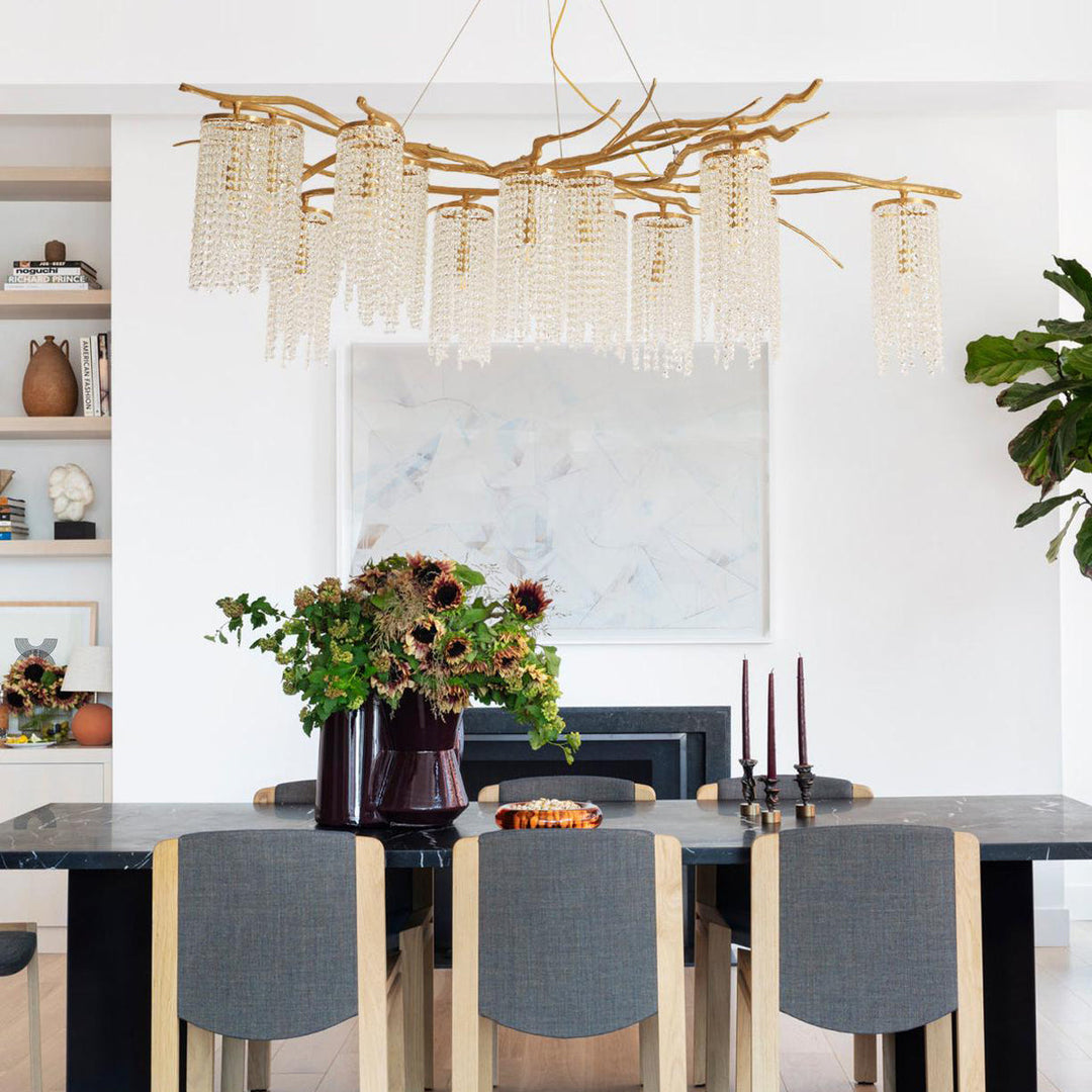 Forest Dawn Brass Chandelier