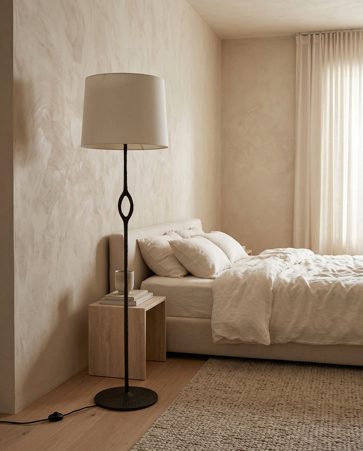 Hand-Forged Brass Floor Lamp