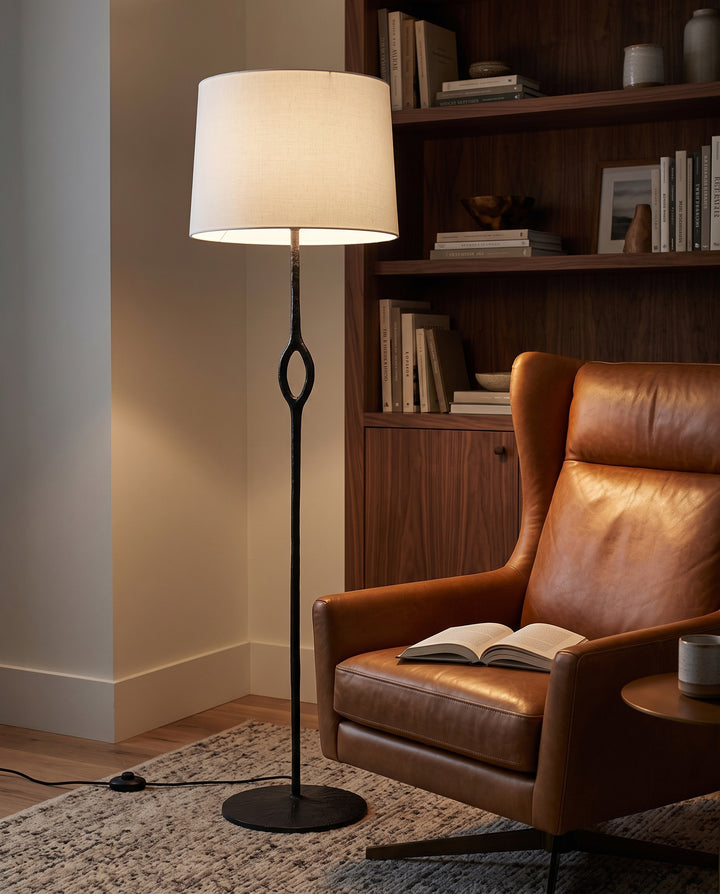 Hand-Forged Brass Floor Lamp