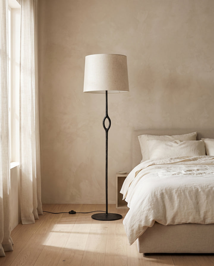 Hand-Forged Brass Floor Lamp