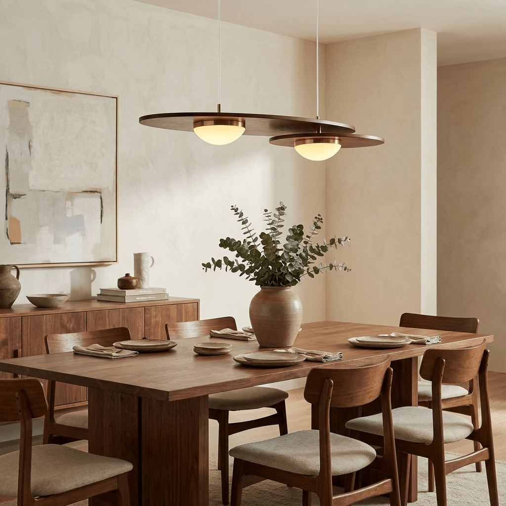 Forma Walnut Linear Pendant Lamp - Vakkerlight