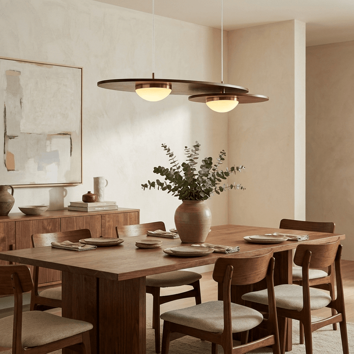 Forma Walnut Linear Pendant Lamp - Vakkerlight