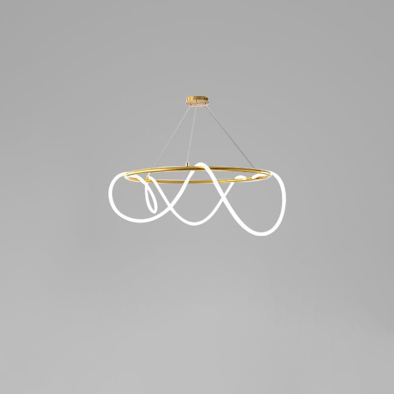 Flexible Linear Curve Chandelier - Vakkerlight