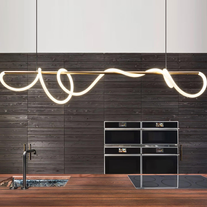 Flexible Linear Curve Chandelier - Vakkerlight