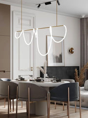 Flexible Linear Curve Chandelier - Vakkerlight