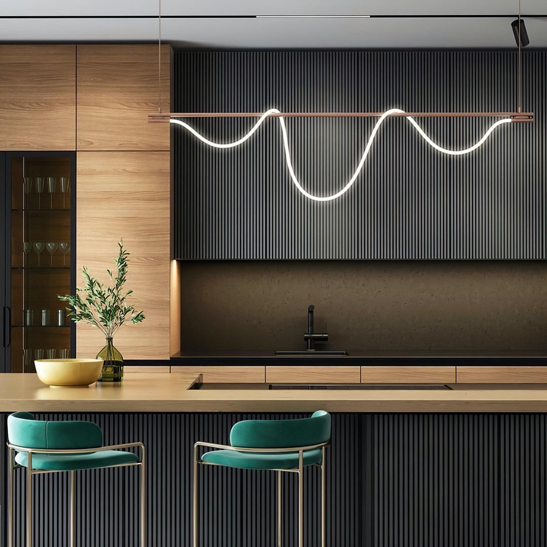 Flexible Linear Curve Chandelier - Vakkerlight