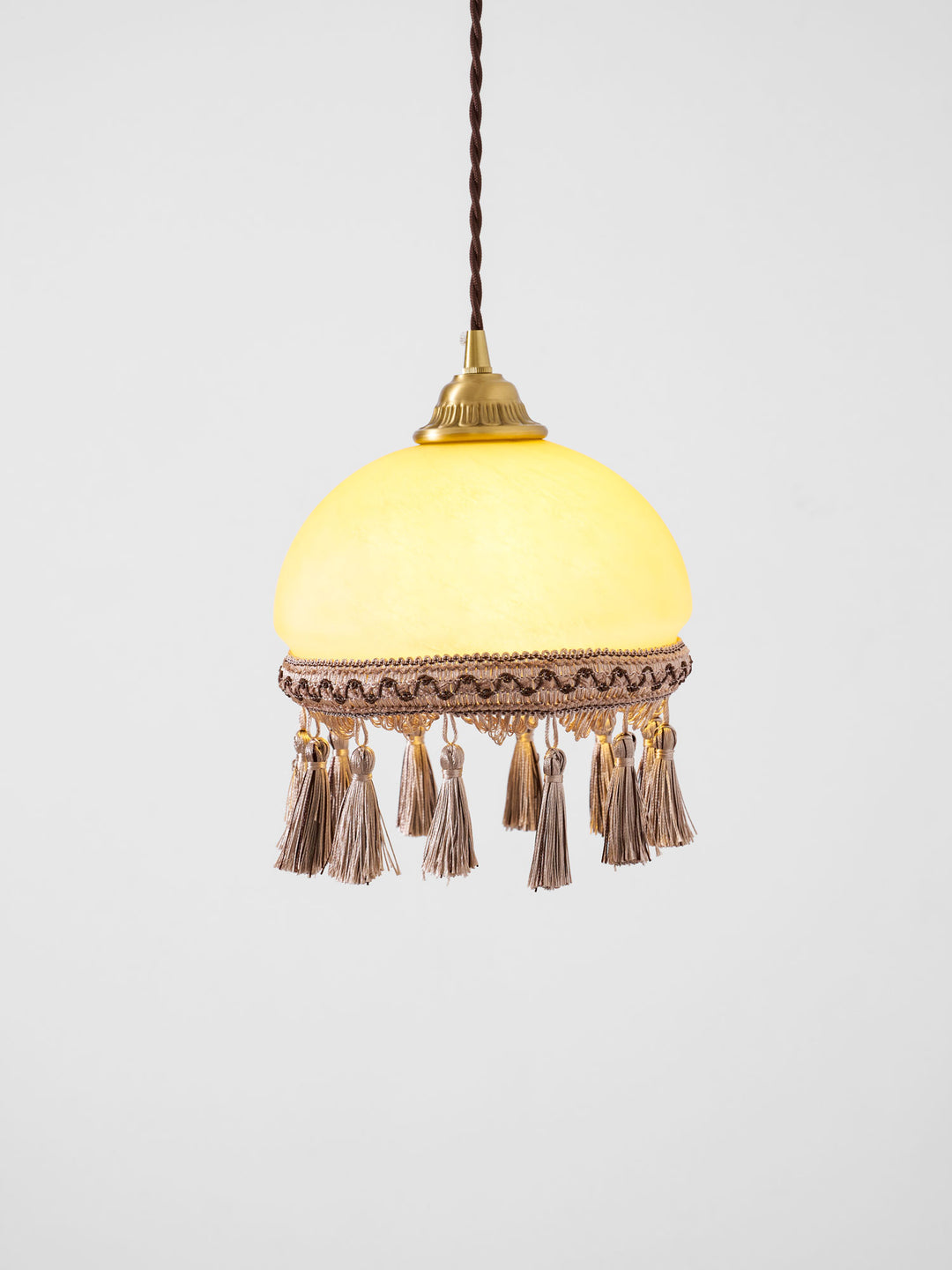 French Tassels Brass Pendant Swag Light