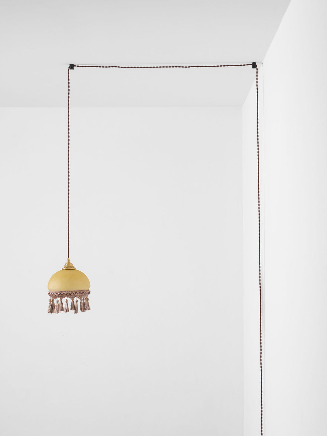 French Tassels Brass Pendant Swag Light