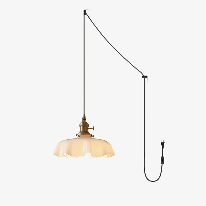 Lampe suspendue à fleurs françaises Swag