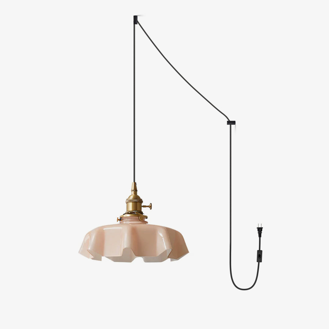 Lampe suspendue à fleurs françaises Swag