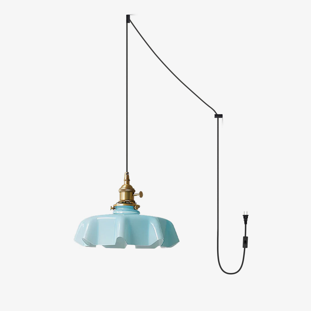 Lampe suspendue à fleurs françaises Swag