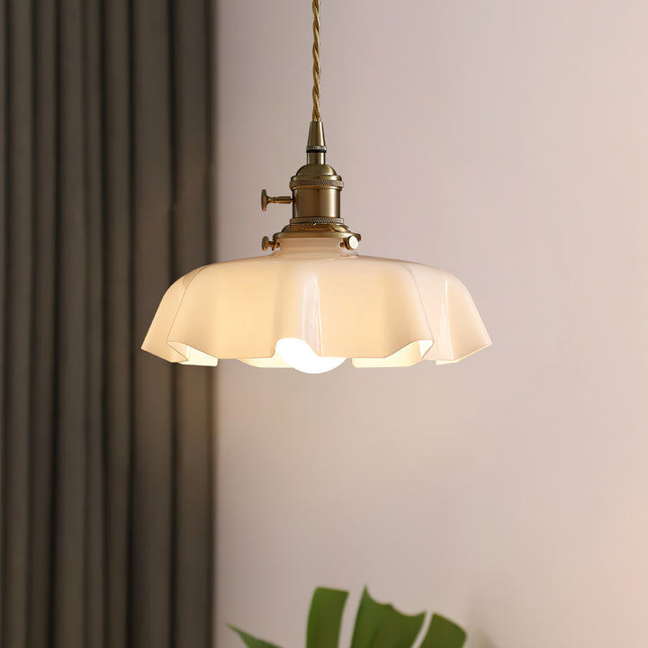 Lampe suspendue à fleurs françaises Swag