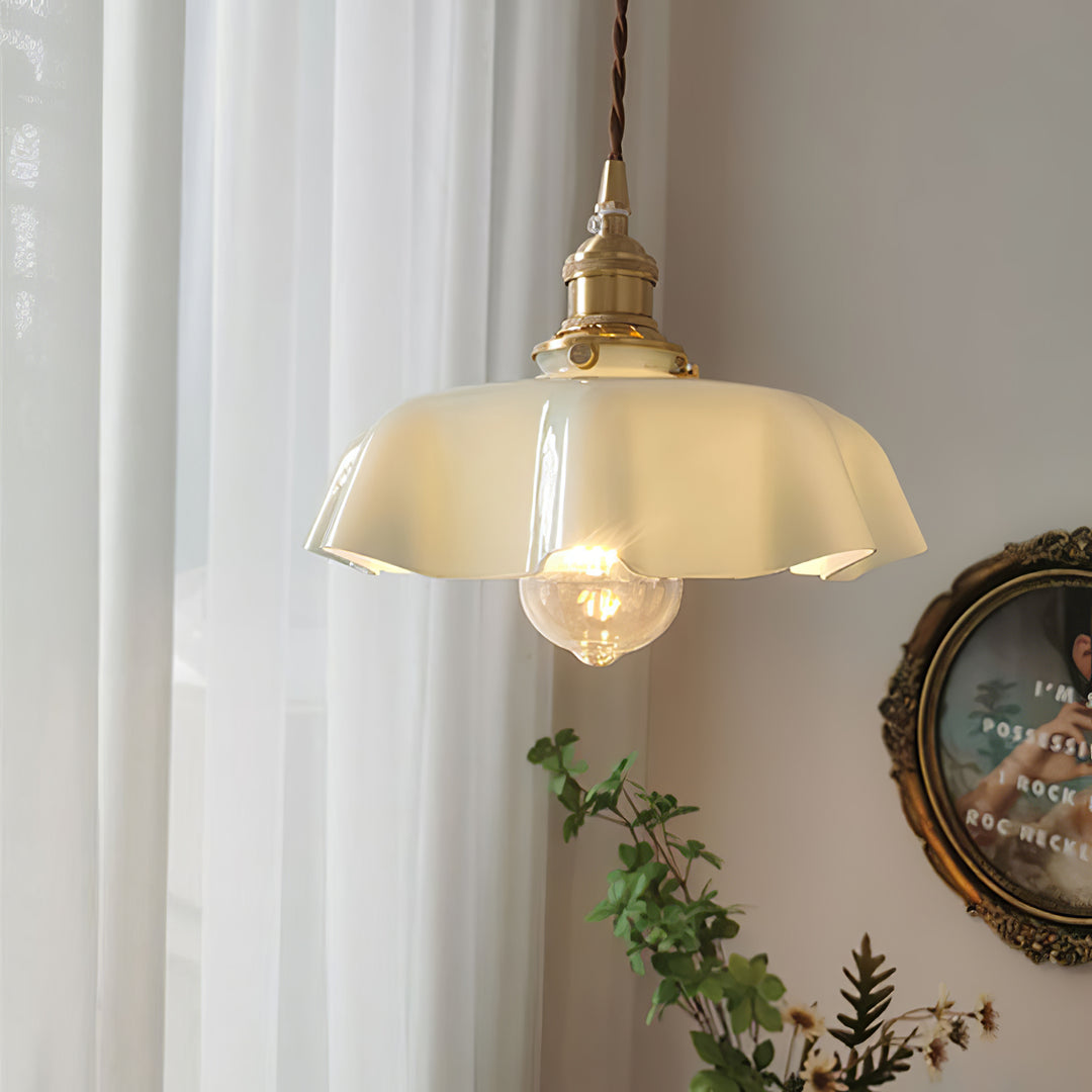 Lampe suspendue à fleurs françaises Swag