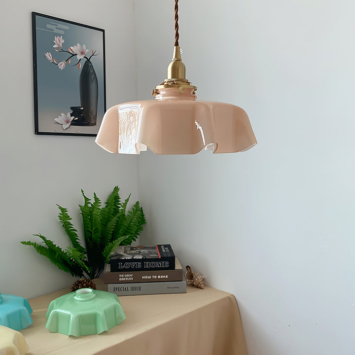 Lampe suspendue à fleurs françaises Swag