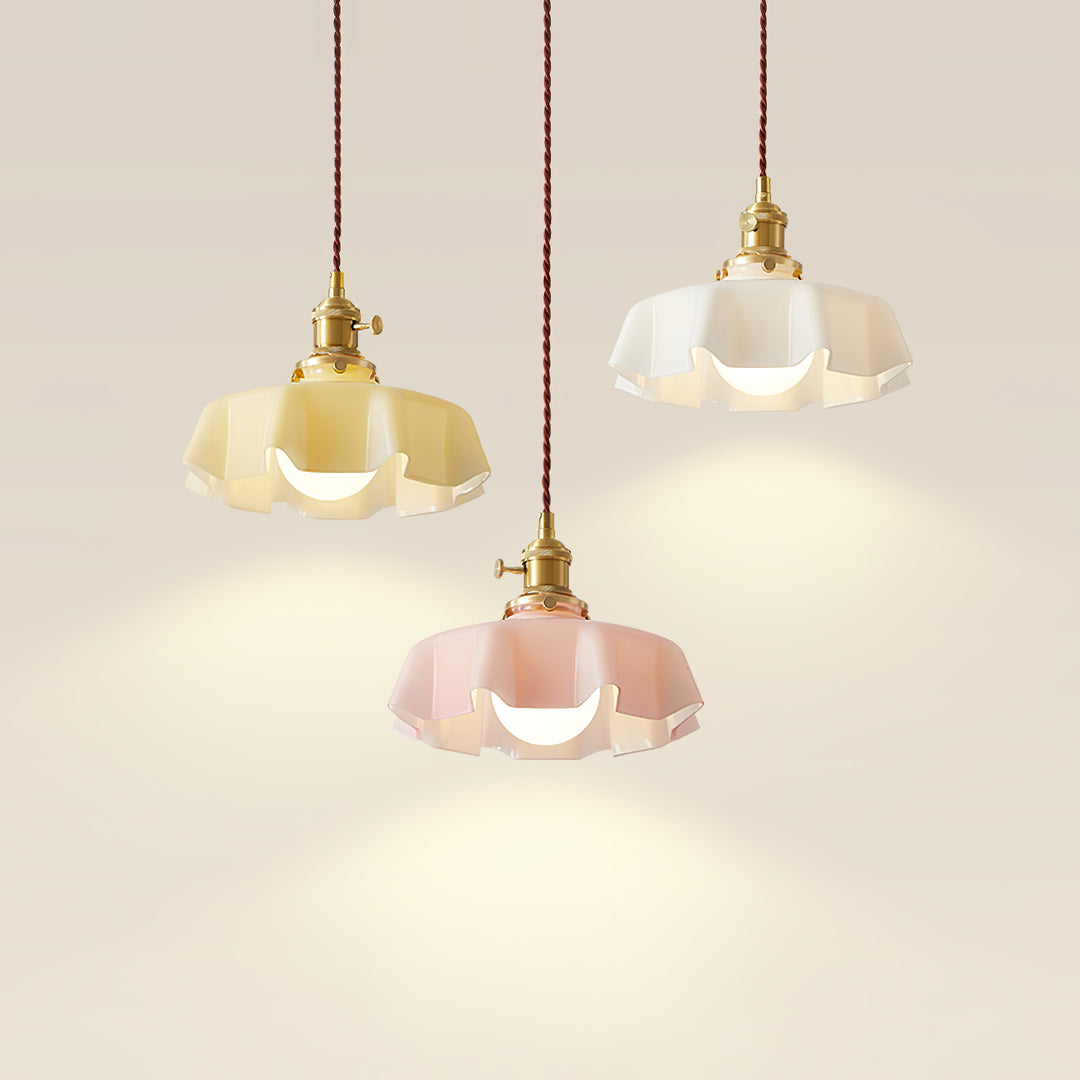 Lampe suspendue à fleurs françaises Swag