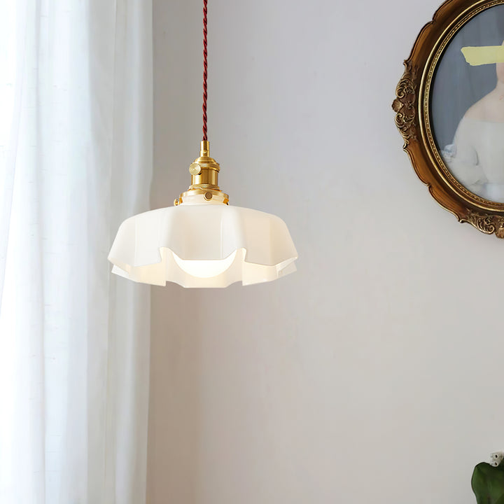 Lampe suspendue à fleurs françaises Swag