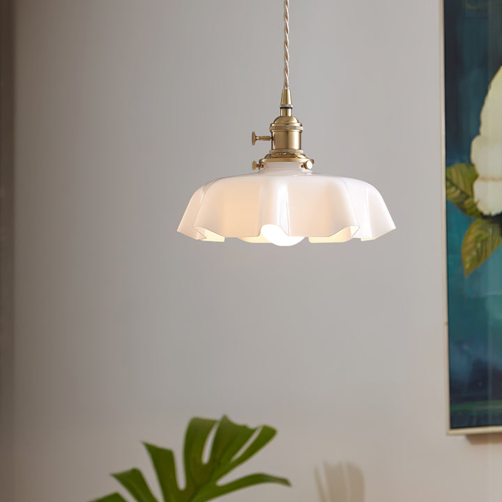 Lampe suspendue à fleurs françaises Swag