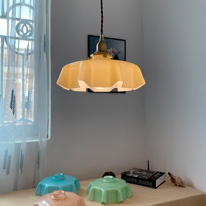 Lampe suspendue à fleurs françaises Swag