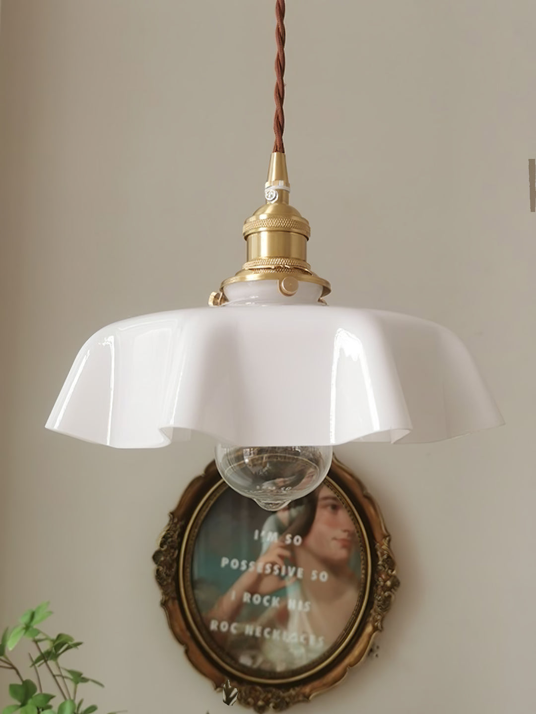 Lampe suspendue à fleurs françaises Swag