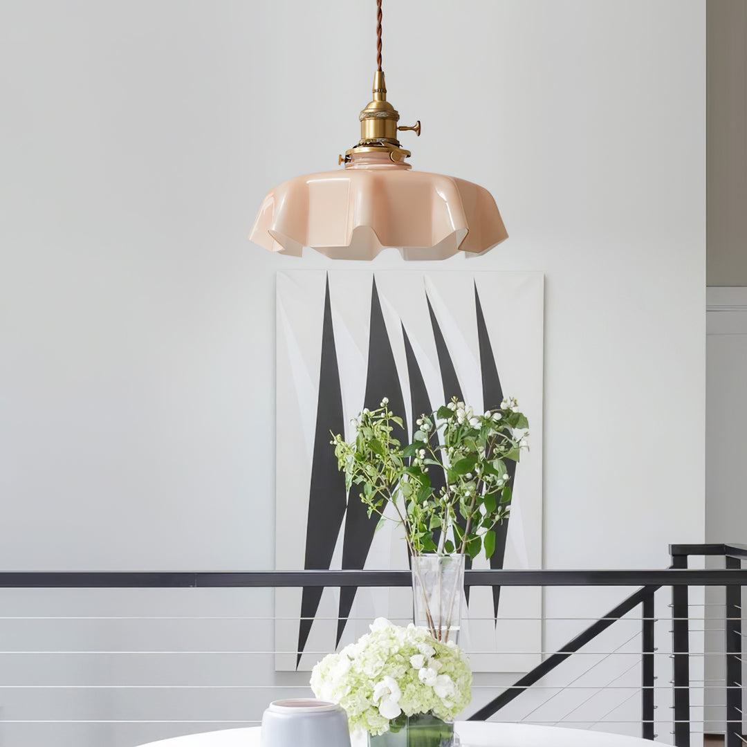 Lampe suspendue à fleurs françaises Swag