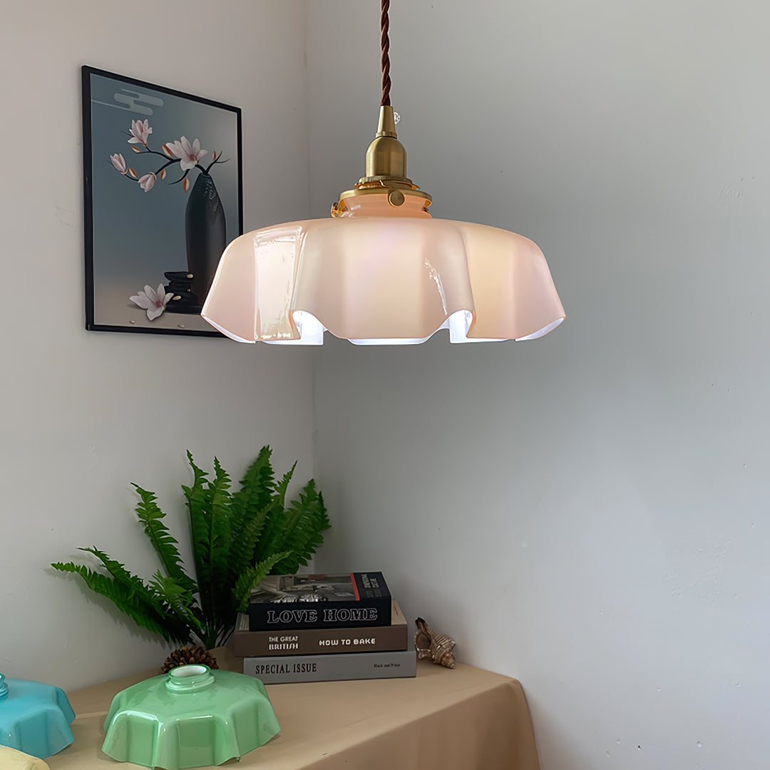 Lampe suspendue à fleurs françaises Swag