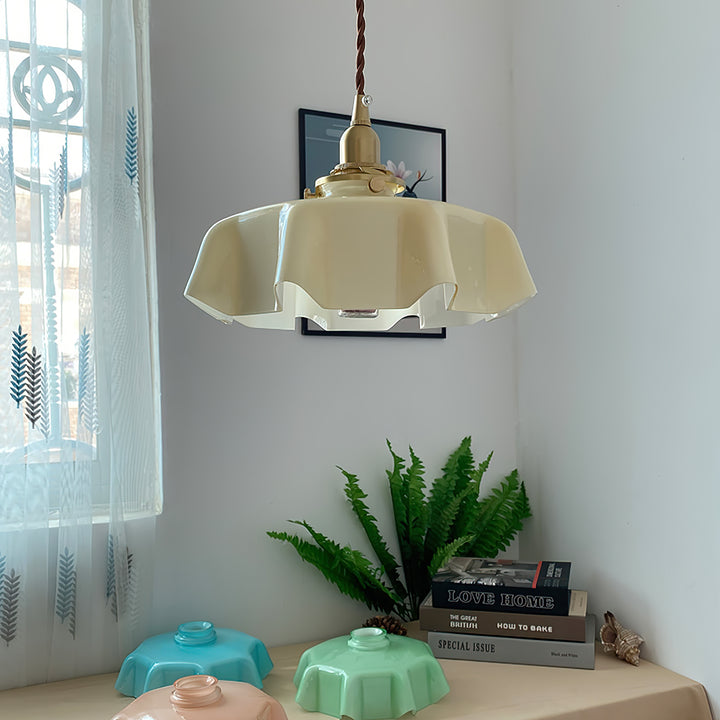 Lampe suspendue à fleurs françaises Swag