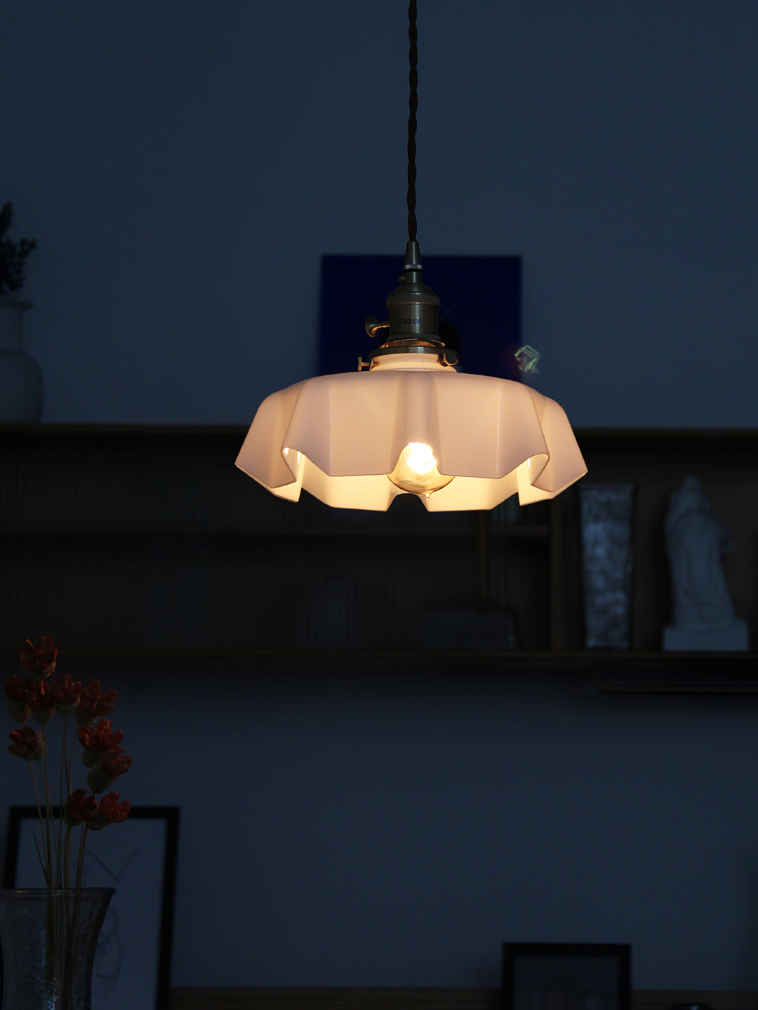 Lampe suspendue à fleurs françaises Swag