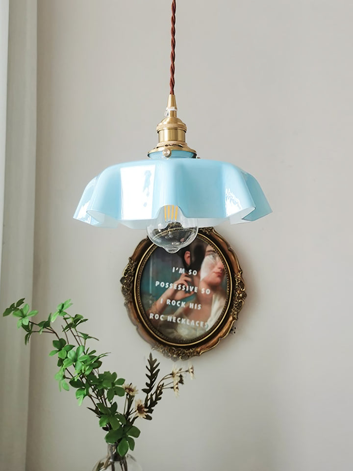 Lampe suspendue à fleurs françaises Swag