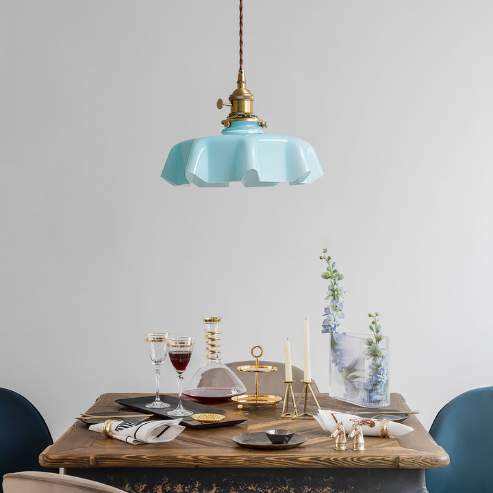 Lampe suspendue à fleurs françaises Swag