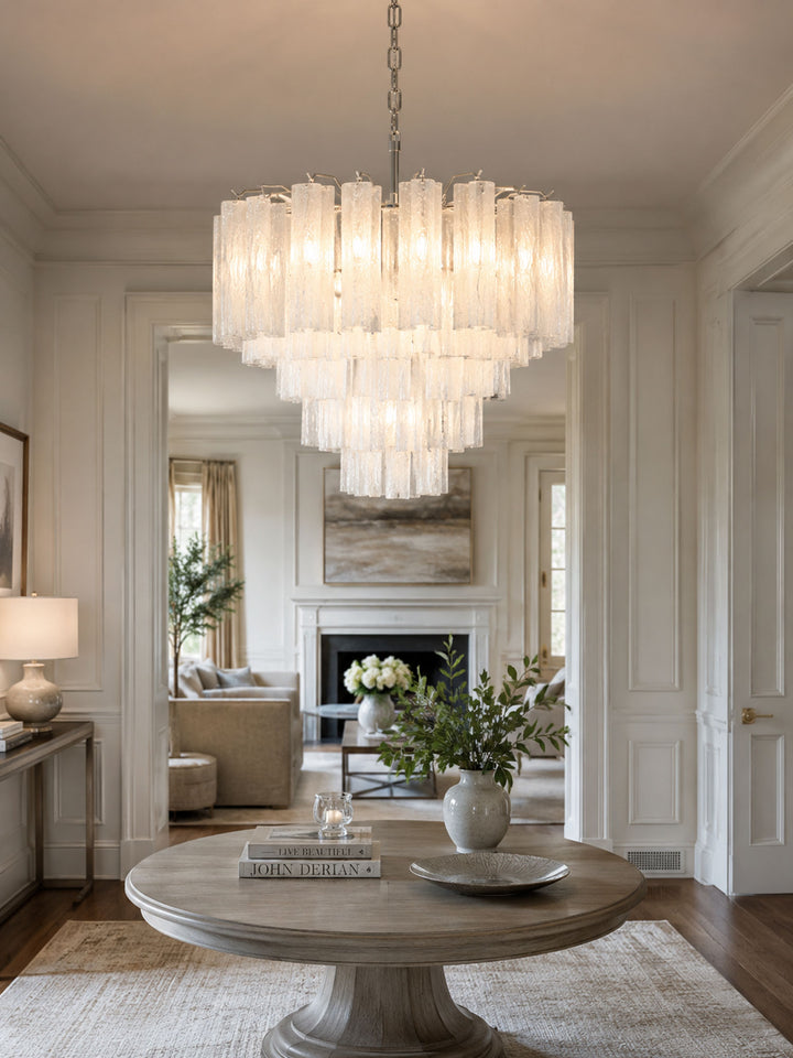 Frosted Glass Cascade Chandelier - Vakkerlight