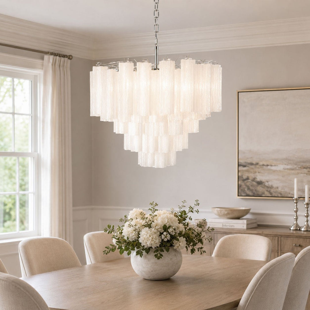 Frosted Glass Cascade Chandelier - Vakkerlight