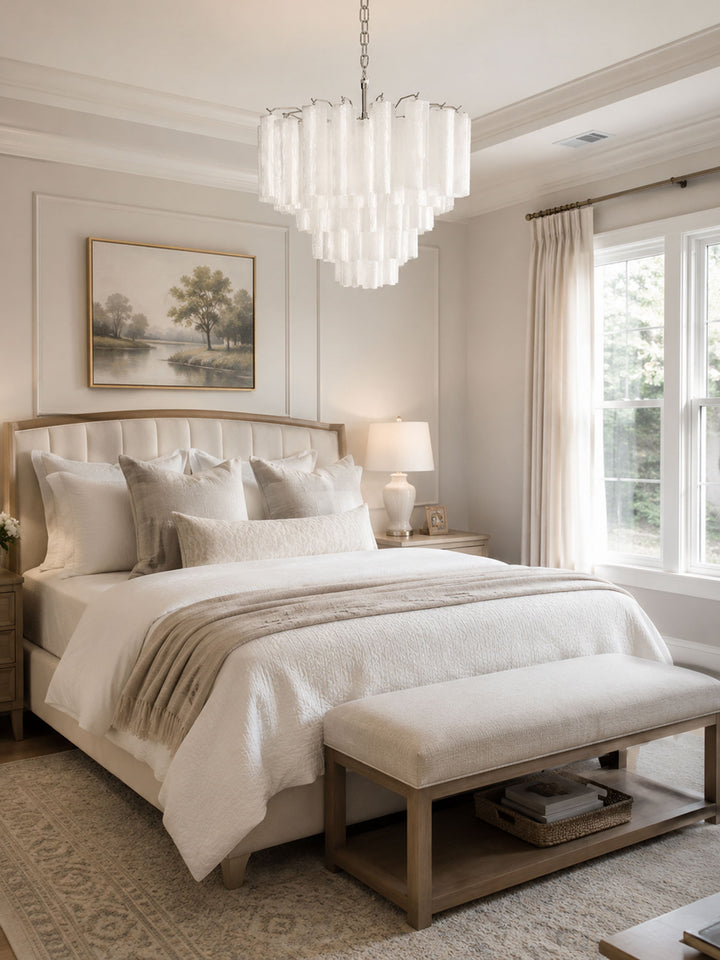 Frosted Glass Cascade Chandelier - Vakkerlight