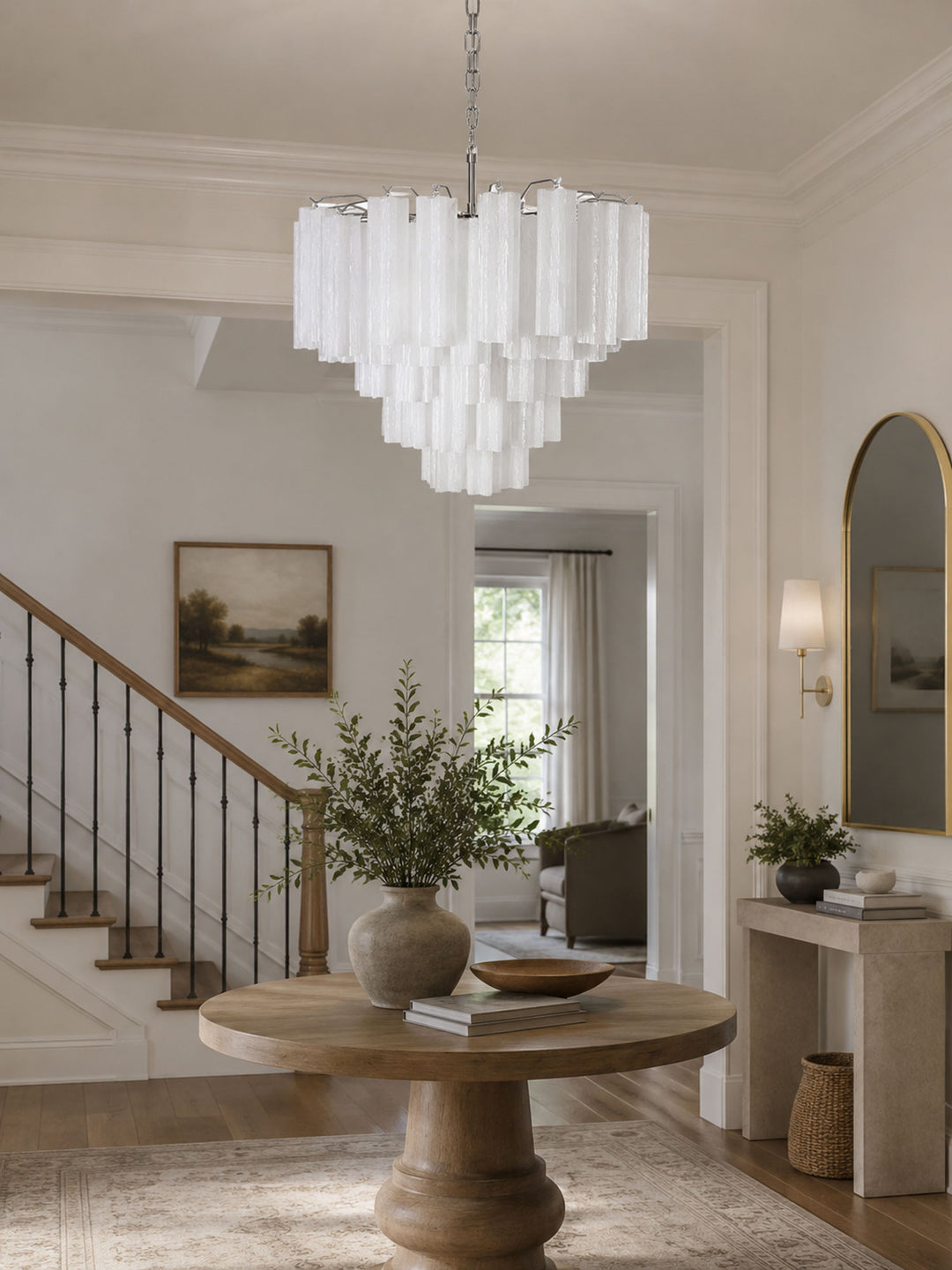 Frosted Glass Cascade Chandelier - Vakkerlight