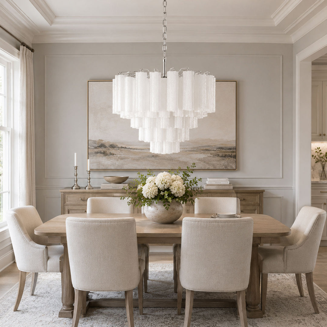 Frosted Glass Cascade Chandelier - Vakkerlight