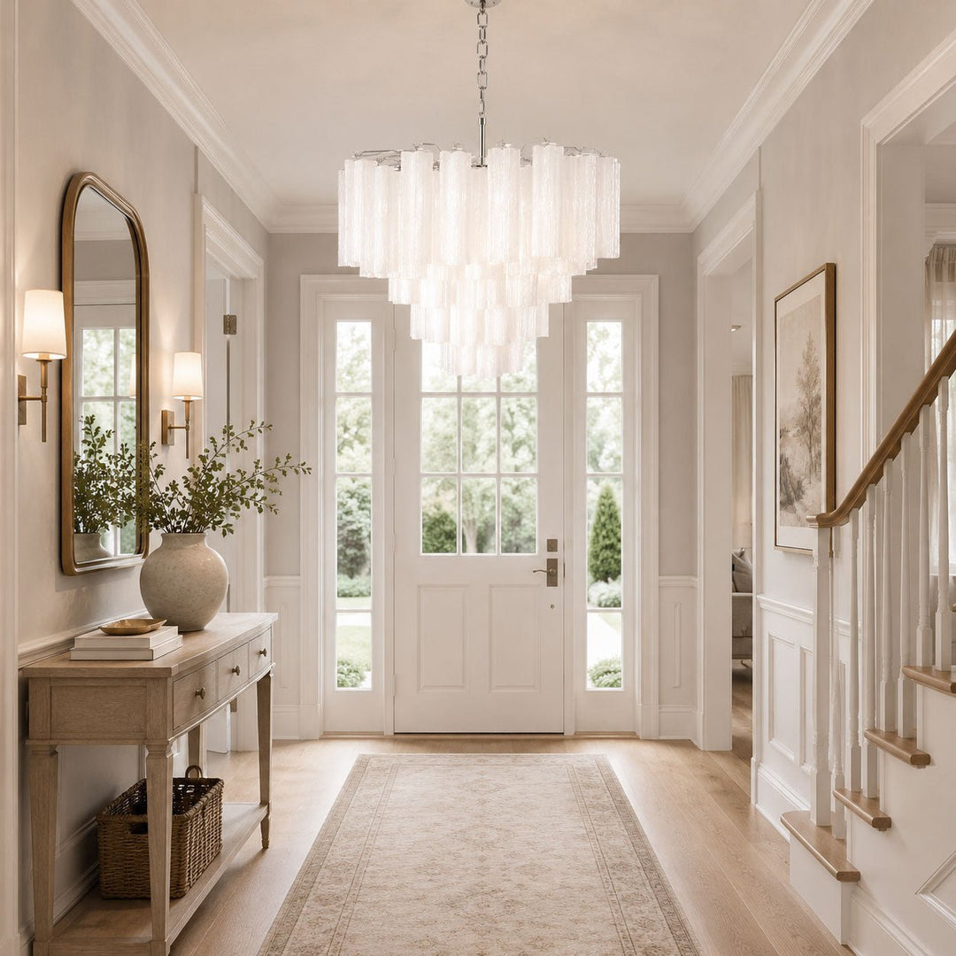 Frosted Glass Cascade Chandelier - Vakkerlight