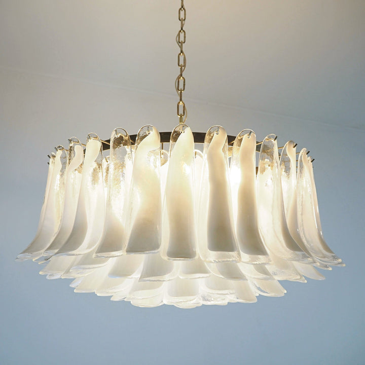 Petals White Murano Chandelier - Vakkerlight