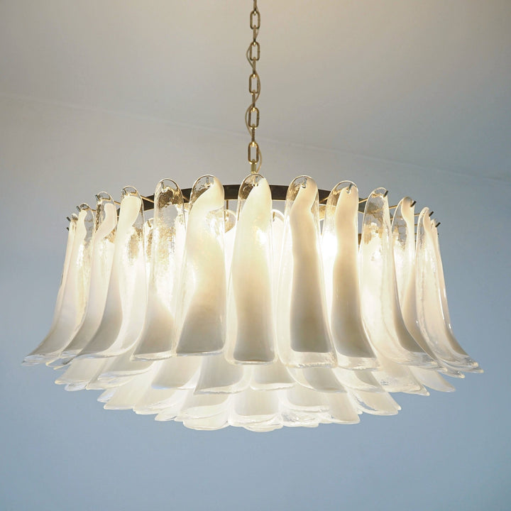 Petals White Murano Chandelier - Vakkerlight