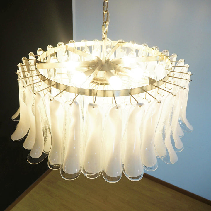 Petals White Murano Chandelier - Vakkerlight