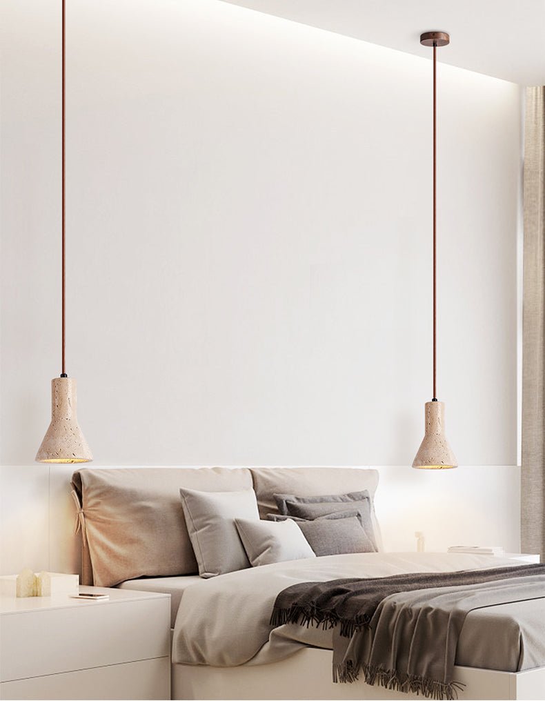 Funnel Travertine Pendant Lamp - Vakkerlight