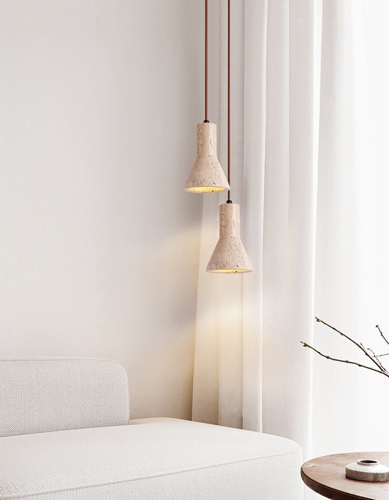 Funnel Travertine Pendant Lamp - Vakkerlight