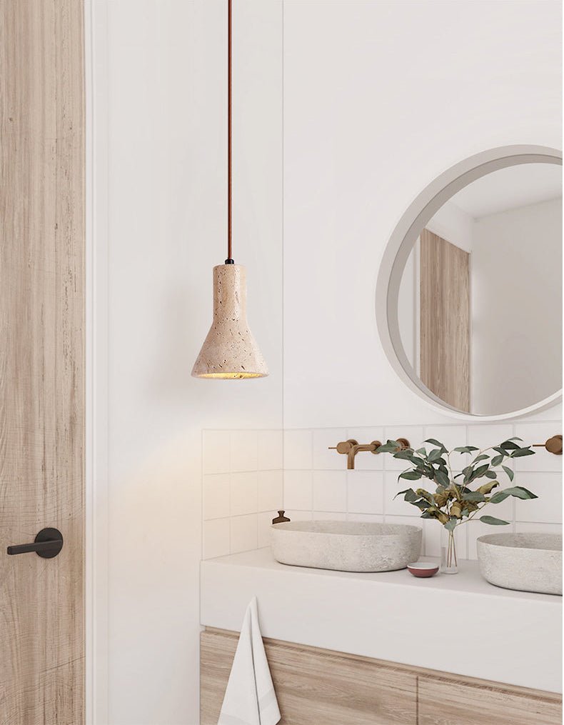 Funnel Travertine Pendant Lamp - Vakkerlight