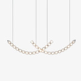 The Gabriel Curved LED Chandelier | Custom Size & Made-to-Order Lighting for Luxury Homes & Commercial Spaces