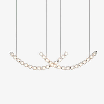 The Gabriel Curved LED Chandelier | Custom Size & Made-to-Order Lighting for Luxury Homes & Commercial Spaces