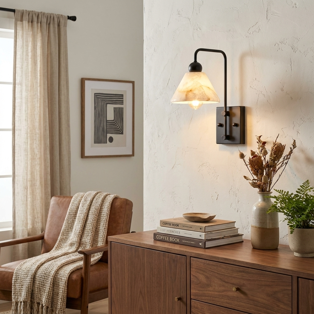Gantry Alabaster Wall Sconce