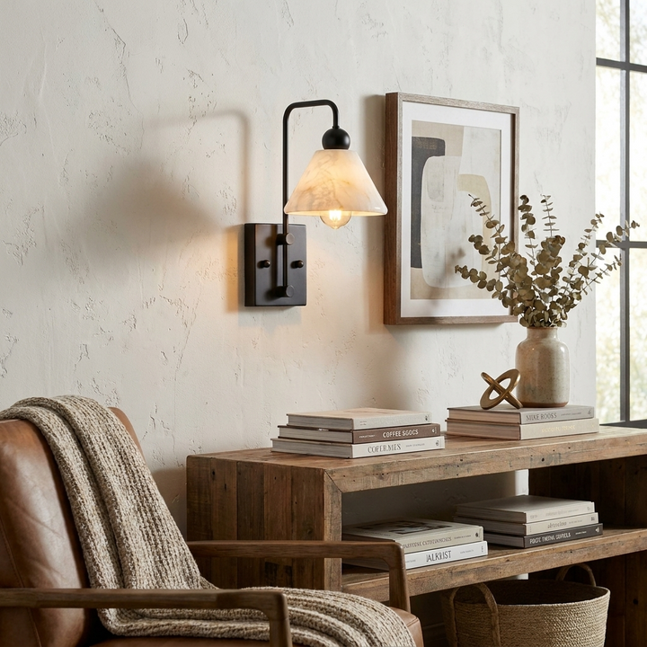 Gantry Alabaster Wall Sconce