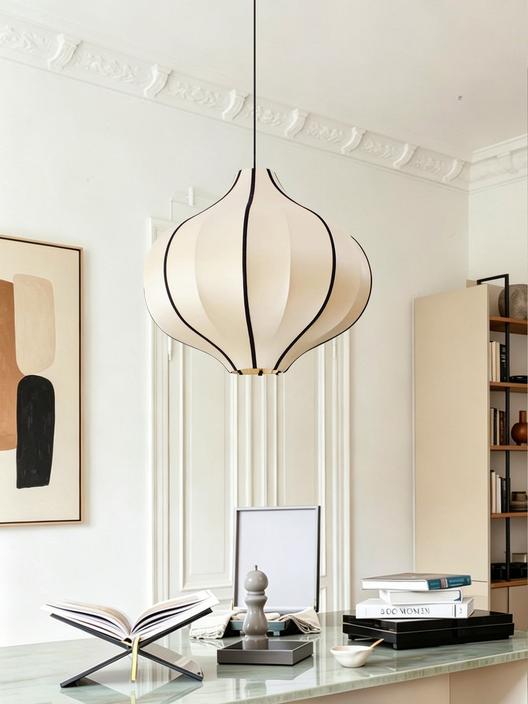 Garlic Fluted Fabric Pendant Lamp