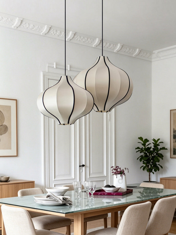 Garlic Fluted Fabric Pendant Lamp