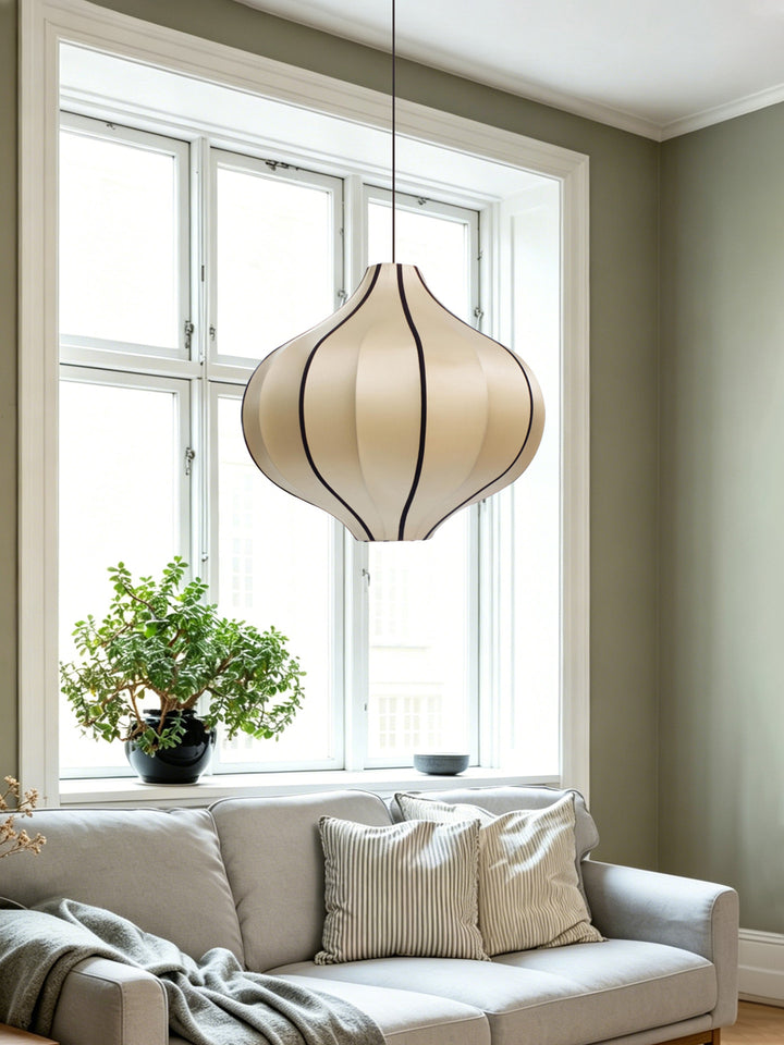 Garlic Fluted Fabric Pendant Lamp
